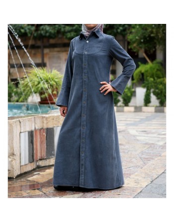 Manteau-jilbab - Corduroy Shirtdress Jilbab [wD7405] 