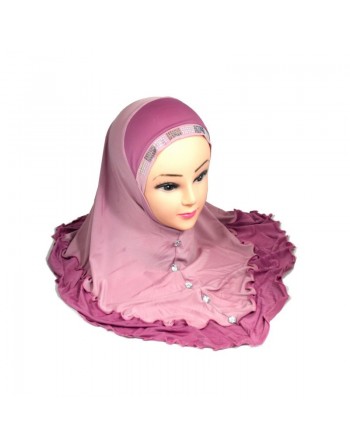 Hijab orné de strass et diamants - Plusieurs couleurs disponibles 