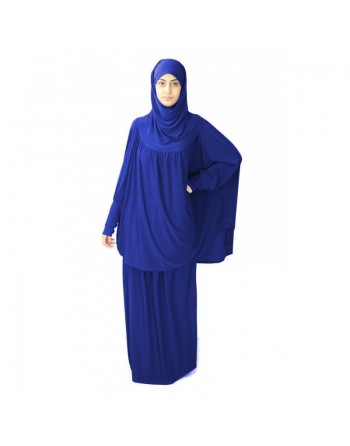 Jilbab Sport ample deux pièces (Cape + Jupe) pour femme - Marque Best Ummah - Couleur bleu roi 