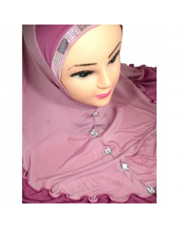 Hijab orné de strass et diamants - Plusieurs couleurs disponibles 