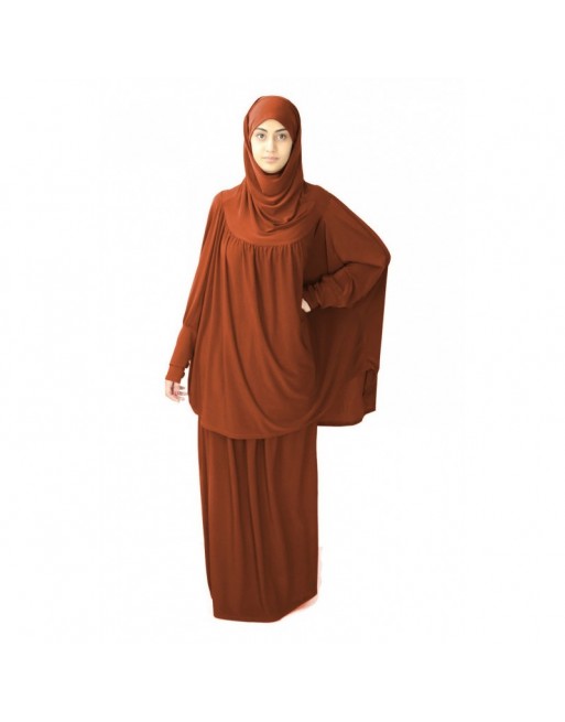Jilbab Sport ample deux pièces (Cape + Jupe) pour femme - Marque Best Ummah - Couleur rouille Jilbab Sport ample deux pièces (Cape + Jupe) pour femme - Marque Best Ummah - Couleur rouille