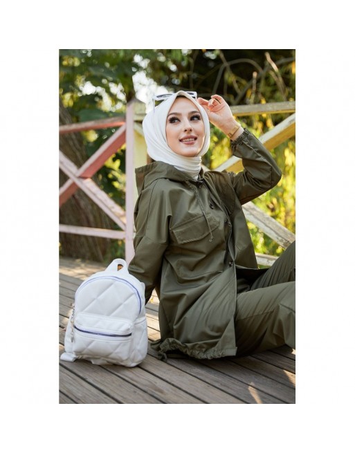 Ensemble casual femme veste et pantalon (Vêtement Hijeb) - Couleur kaki Ensemble casual femme veste et pantalon (Vêtement Hijeb) - Couleur kaki