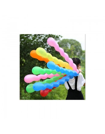 Pack de 10 ballons multicolores sous forme de spirales (spécial fêtes) 