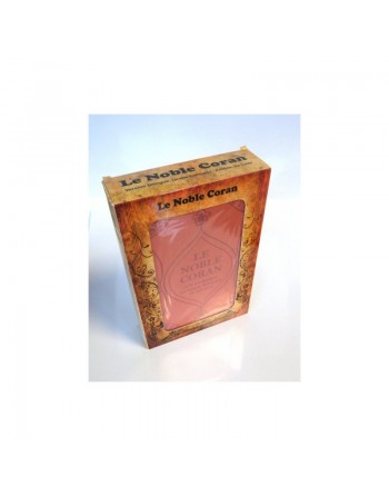Coffret Cadeau Le Noble Coran de couleur orange-saumon et la traduction en langue française de ses sens (bilingue français/arabe