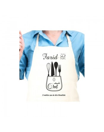 Tablier de cuisine personnalisable à votre choix (pour femme ou homme) - Chef 