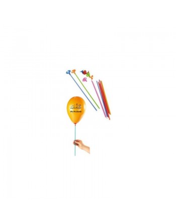 Pack de 10 tiges avec embouts pour ballons 