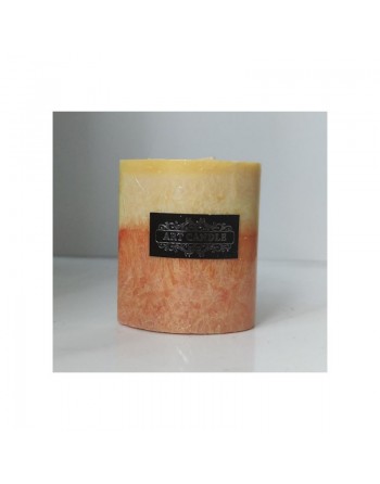Bougie coeur agréablement parfumée avec deux parfums différents ananas-orange 