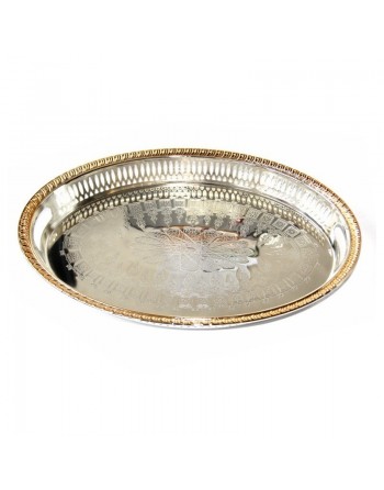 Ensemble de trois plateaux ovales assortis de taille différente 