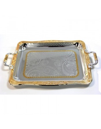 Ensemble de trois plateaux carrés de qualité supérieure assortis de taille différente 