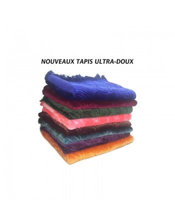Tapis de prière adulte ultra-doux avec motifs - Couleur Jaune or 