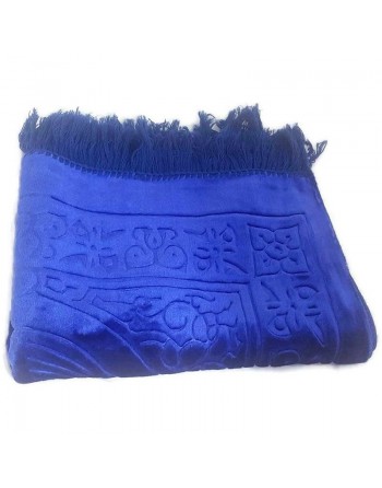 Tapis de prière adulte unie avec motifs - Ultra-doux type velours - Couleur mauve violet 