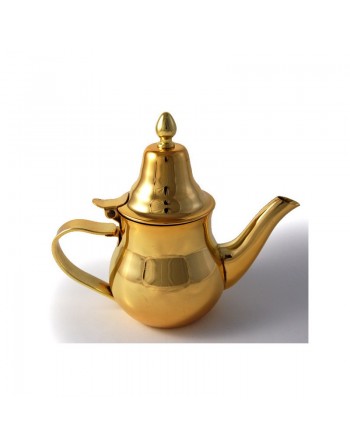 Théière Marocaine Inox doré (0,35L) de qualité supérieure 