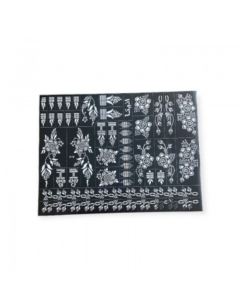 Très grande feuille de motifs de tatouages (motif tatouage pour henné) 