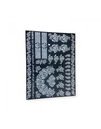 Grande feuille de motifs de tatouages (pour henné) 