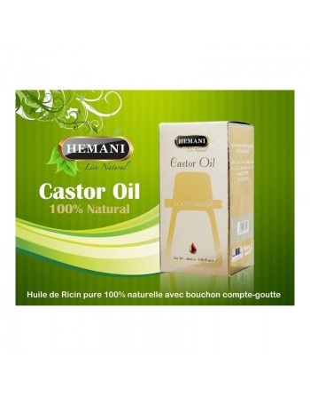 Huile de Ricin pure 100% naturelle avec bouchon compte-goutte - Castor Oil 
