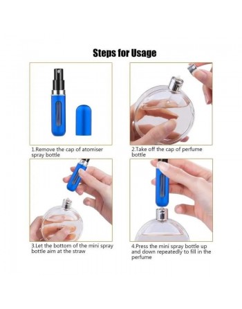 Mini-atomiseur de parfum pour Voyage - Bouteille vaporisateur vide en aluminium - Mauve 