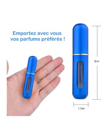 Mini-atomiseur de parfum pour Voyage - Bouteille vaporisateur vide en aluminium - Mauve 