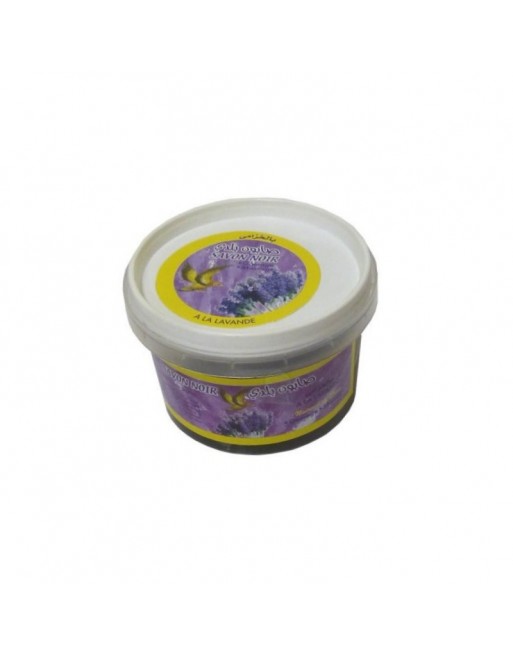 Savon noir Beldi marocain parfumé à la Lavande 100% naturel (Gommage et massage) 250g Savon noir Beldi marocain parfumé à la Lavande 100% naturel (Gommage et massage) 250g