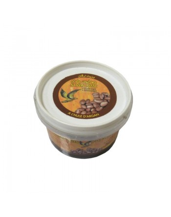 Savon noir Beldi marocain parfumé à l'huile d'Argan 100% naturel (Gommage et massage) 250g 