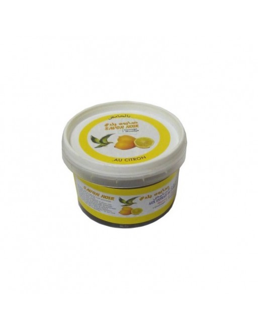Savon noir Beldi marocain parfumé au Citron 100% naturel (Gommage et massage) 250 Savon noir Beldi marocain parfumé au Citron 100% naturel (Gommage et massage) 250