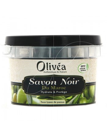 Savon noir du Maroc Olivéa 99% naturel (Gommage et massage) - pot de 200g 