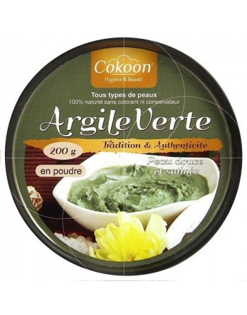 Argile verte traditionnelle Olivéa 100% naturel - Pot de 200g en poudre 
