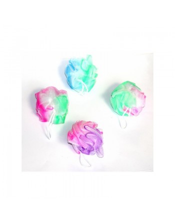 Lot de 4 larges fleurs de douche exfoliantes multicolores de qualité supérieure 