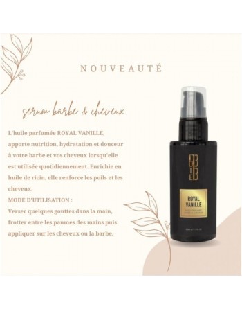 Huile parfumée barbe et cheveux - Senteur Golden Vanille 