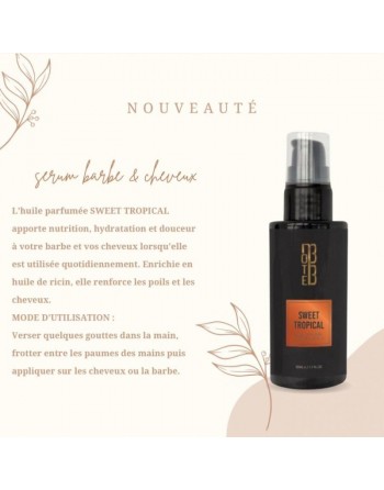 Huile parfumée barbe et cheveux - Senteur Sweet Tropical 