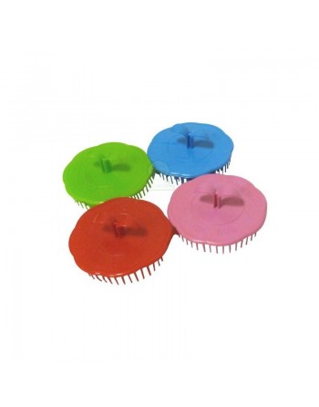 Brosse à cheveux ronde en plastique 