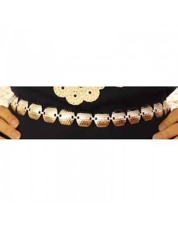 Ceinture argentée ornée de pièces materlées 