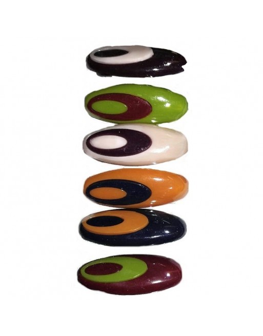 Pack de 6 épingles multicolores 