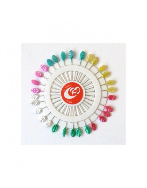 Roue de 30 grandes épingles en forme de feuilles - plusieurs couleurs disponibles 