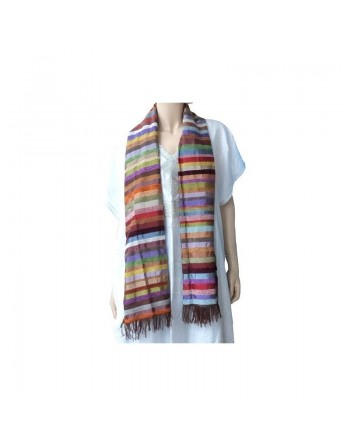 Echarpe étole en tissu de sabra marocain aux couleurs chatoyantes 