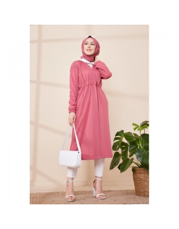 Cardigan pour femme (Boutique Mode Musulmane Hijab en Ligne France) - Couleur rose 