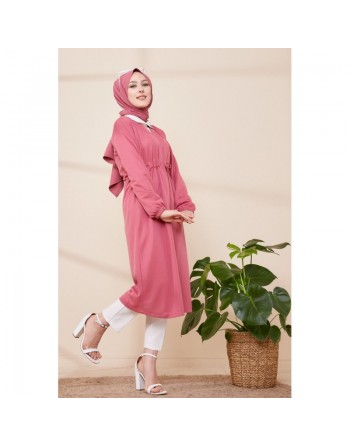 Cardigan pour femme (Boutique Mode Musulmane Hijab en Ligne France) - Couleur rose 