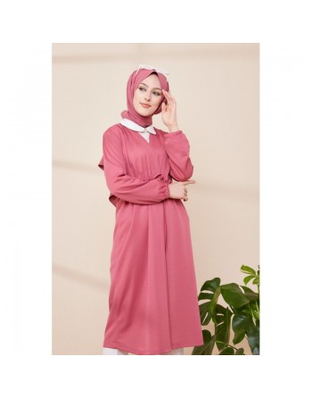 Cardigan pour femme (Boutique Mode Musulmane Hijab en Ligne France) - Couleur rose 