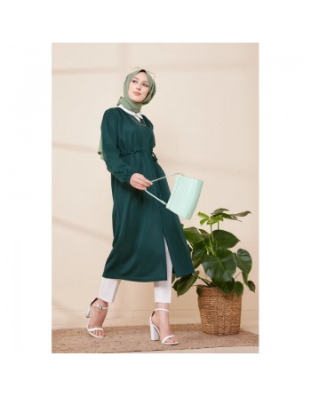 Cardigan pour femmes (Boutique Vêtement Hijab en Ligne France) - Couleur vert émeraude 