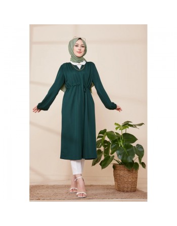 Cardigan pour femmes (Boutique Vêtement Hijab en Ligne France) - Couleur vert émeraude 