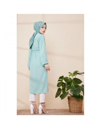 Cardigan à lacets (Boutique Musulmane Hijab en Ligne France) - Couleur menthe 