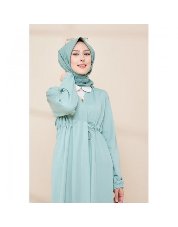 Cardigan à lacets (Boutique Musulmane Hijab en Ligne France) - Couleur menthe 