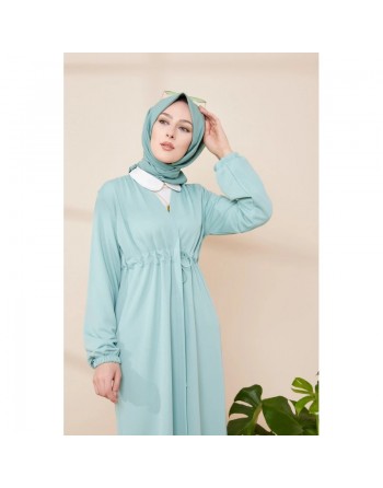 Cardigan à lacets (Boutique Musulmane Hijab en Ligne France) - Couleur menthe 