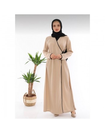 Kimono pour femmes (Vêtements pour musulmanes) - Couleur beige 