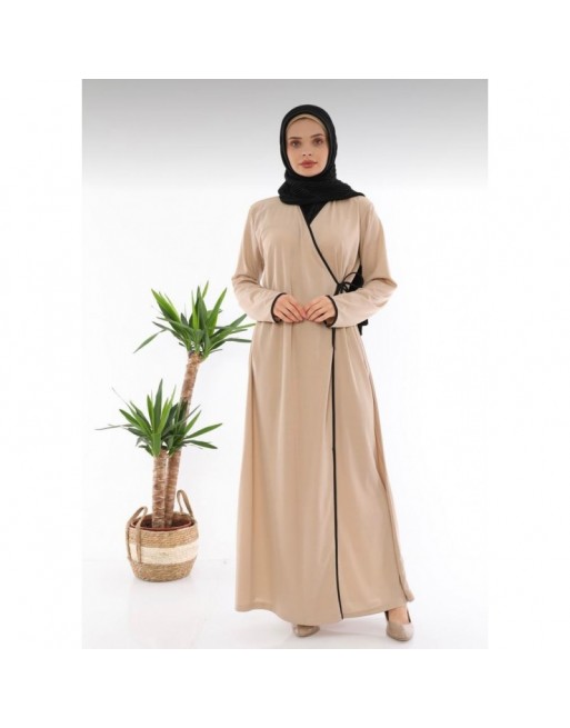 Kimono pour femmes (Vêtements pour musulmanes) - Couleur beige Kimono pour femmes (Vêtements pour musulmanes) - Couleur beige