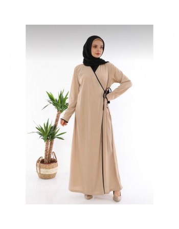 Kimono pour femmes (Vêtements pour musulmanes) - Couleur beige 