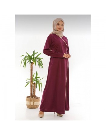 Kimono pour femme (Tenue adaptée pour hijab) - Couleur violet 