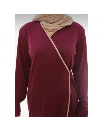 Kimono pour femme (Tenue adaptée pour hijab) - Couleur violet 