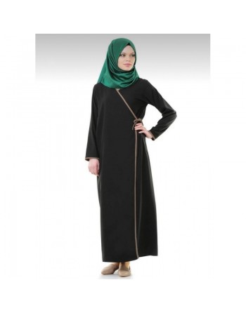 Kimono pour femme (Vêtement adapté pour hidjab) - Couleur noir 