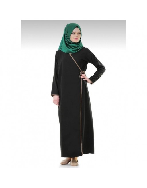 Kimono pour femme (Vêtement adapté pour hidjab) - Couleur noir Kimono pour femme (Vêtement adapté pour hidjab) - Couleur noir