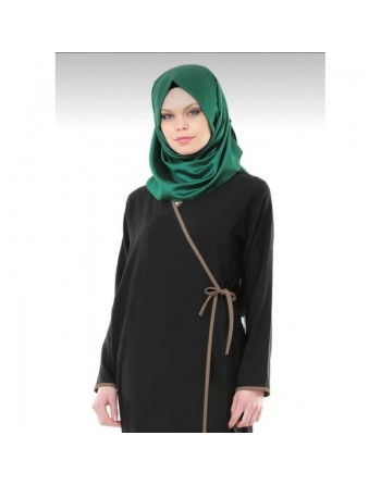 Kimono pour femme (Vêtement adapté pour hidjab) - Couleur noir 
